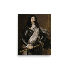 Louis XIII of France poster on a plain backdrop in size 8"x10".