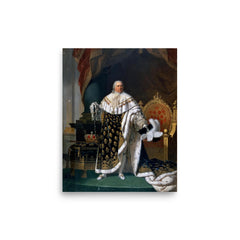 Louis XVI poster on a plain backdrop in size 8"x10".