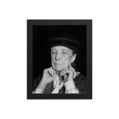 Louise Bourgeois framed print on a plain backdrop in size 8"x10".