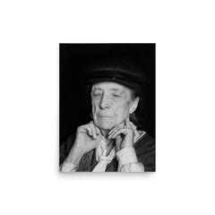 Louise Bourgeois poster on a plain backdrop in size 12"x16".