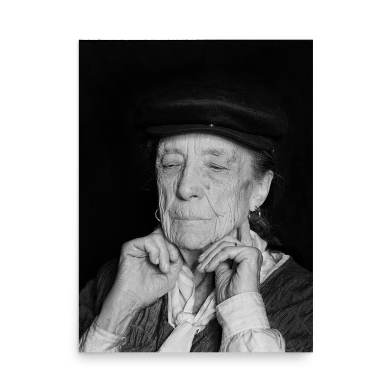 Louise Bourgeois poster on a plain backdrop in size 18