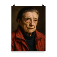 Louise Bourgeois poster on a plain backdrop in size 8"x10".