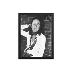 Louise Gluck framed print on a plain backdrop in size 12"x16".