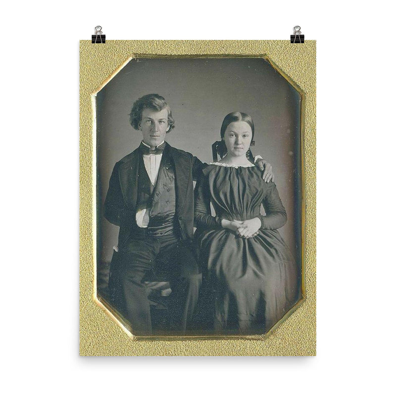Lovely Couple, 1850s poster on a plain backdrop in size 8