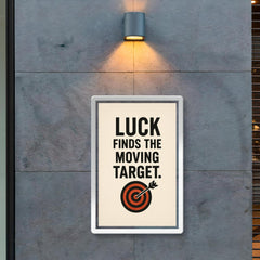 Luck finds the moving target poster 2