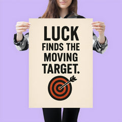 Luck finds the moving target poster 3