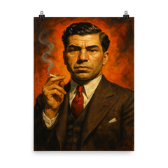 Lucky Luciano poster on a plain backdrop in size 8"x10".