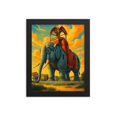 Lucy the Elephant New Jersey USA framed print on a plain backdrop in size 8"x10".