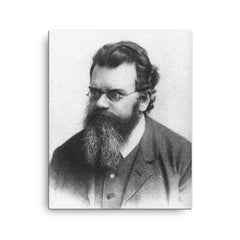 Ludwig Boltzmann canvas print on a plain backdrop in size 16"x20".