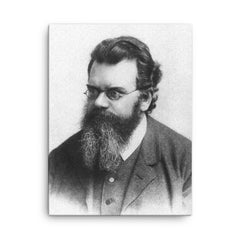 Ludwig Boltzmann canvas print on a plain backdrop in size 18"x24".