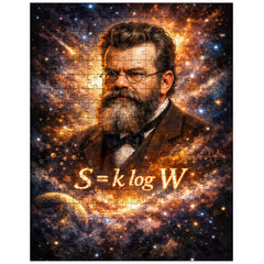 Ludwig Boltzmann equation and starfield portrait jigsaw puzzle