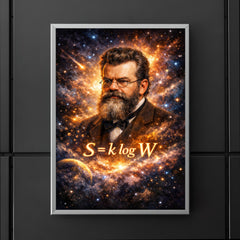 Ludwig Boltzmann equation and starfield portrait poster 5