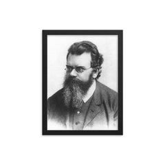 Ludwig Boltzmann framed print on a plain backdrop in size 12"x16".