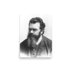 Ludwig Boltzmann poster on a plain backdrop in size 12"x16".