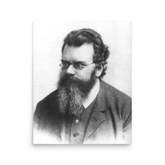 Ludwig Boltzmann poster on a plain backdrop in size 16"x20".