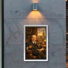 Ludwig von Mises in Viennese study poster 2