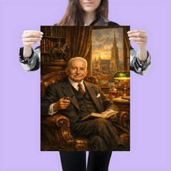 Ludwig von Mises in Viennese study poster 3