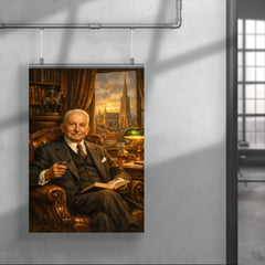 Ludwig von Mises in Viennese study poster 4