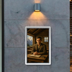 Ludwig Wittgenstein in alpine schoolhouse austerity poster 2