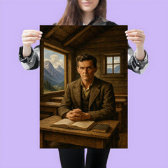 Ludwig Wittgenstein in alpine schoolhouse austerity poster 3