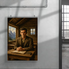 Ludwig Wittgenstein in alpine schoolhouse austerity poster 4