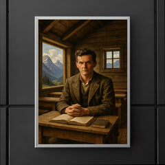Ludwig Wittgenstein in alpine schoolhouse austerity poster 5