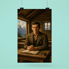 Ludwig Wittgenstein in alpine schoolhouse austerity poster 6