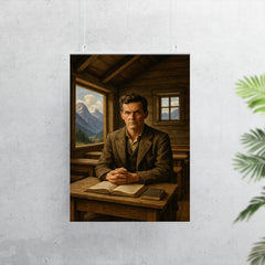 Ludwig Wittgenstein in alpine schoolhouse austerity poster 7