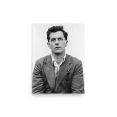 Ludwig Wittgenstein poster on a plain backdrop in size 12"x16".