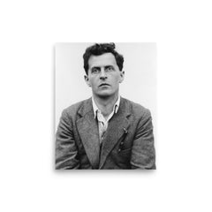 Ludwig Wittgenstein poster on a plain backdrop in size 8"x10".