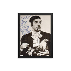 Luis Aguilar framed print on a plain backdrop in size 12"x16".