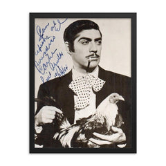 Luis Aguilar framed print on a plain backdrop in size 18"x24".