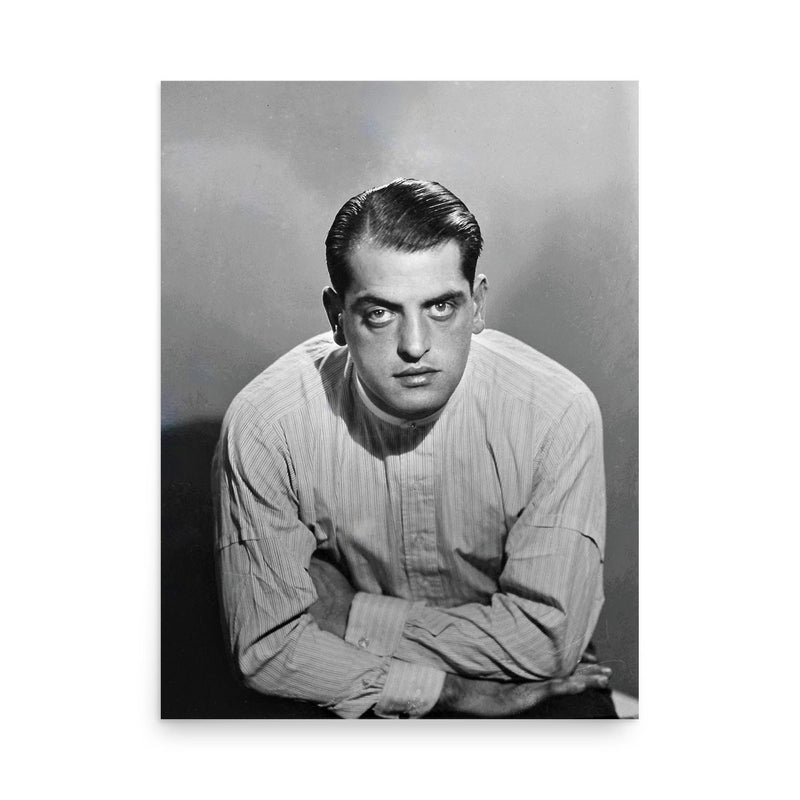 Luis Bunuel poster on a plain backdrop in size 18