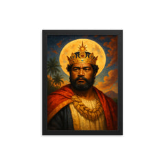 Lunalilo framed print on a plain backdrop in size 12"x16".