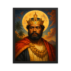 Lunalilo framed print on a plain backdrop in size 16"x20".