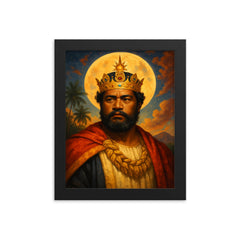 Lunalilo framed print on a plain backdrop in size 8"x10".