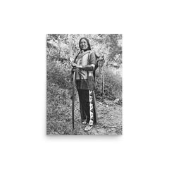 Luther Standing Bear poster on a plain backdrop in size 12"x16".