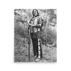 Luther Standing Bear poster on a plain backdrop in size 16"x20".