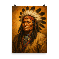 Luther Standing Bear poster on a plain backdrop in size 8"x10".