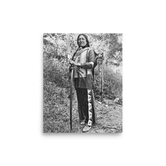 Luther Standing Bear poster on a plain backdrop in size 8"x10".