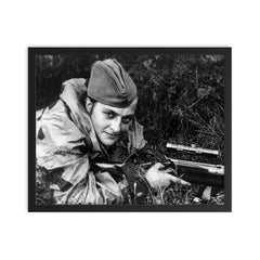 Lyudmila Pavlichenko framed print on a plain backdrop in size 16"x20".