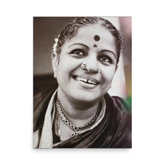 M S Subbulakshmi poster on a plain backdrop in size 18"x24".