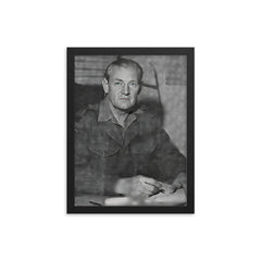 Mad Jack Churchill framed print on a plain backdrop in size 12"x16".
