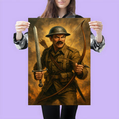 Mad Jack Churchill with broadsword and longbow poster 3
