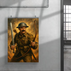 Mad Jack Churchill with broadsword and longbow poster 4