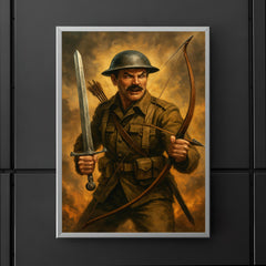 Mad Jack Churchill with broadsword and longbow poster 5