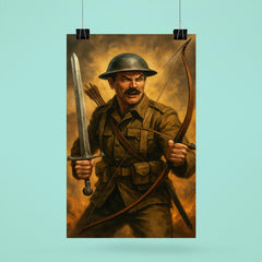Mad Jack Churchill with broadsword and longbow poster 6