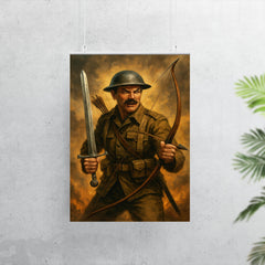 Mad Jack Churchill with broadsword and longbow poster 7