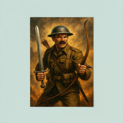 Mad Jack Churchill with broadsword and longbow poster 8