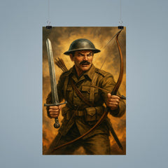 Mad Jack Churchill with broadsword and longbow poster 9